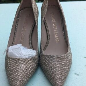 Stuart Weitzman Sparkling Beige Heels